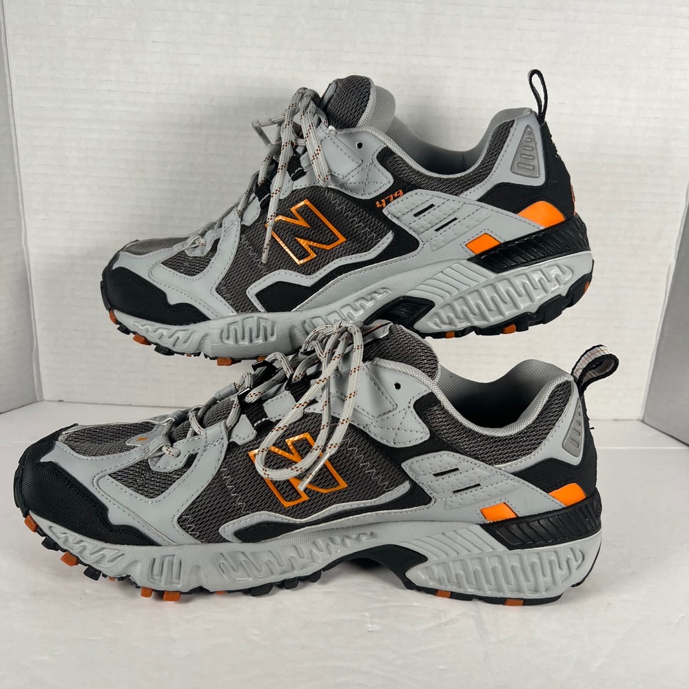 New Balance 479 All Terrain Mens 11.5 Grey Black Orange Trail Running MT479GO